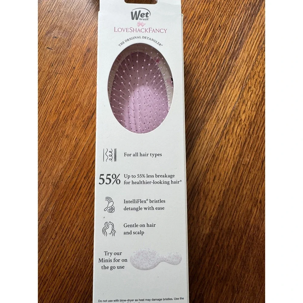 LoveShackFancy X Wet Brush Original Detangler Pink Rose Floral New